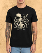 Octopus Guitar Rock Cotton Tshirt Swiftsoul