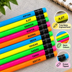 Personalised Neon Pencils with Names Swiftsoul