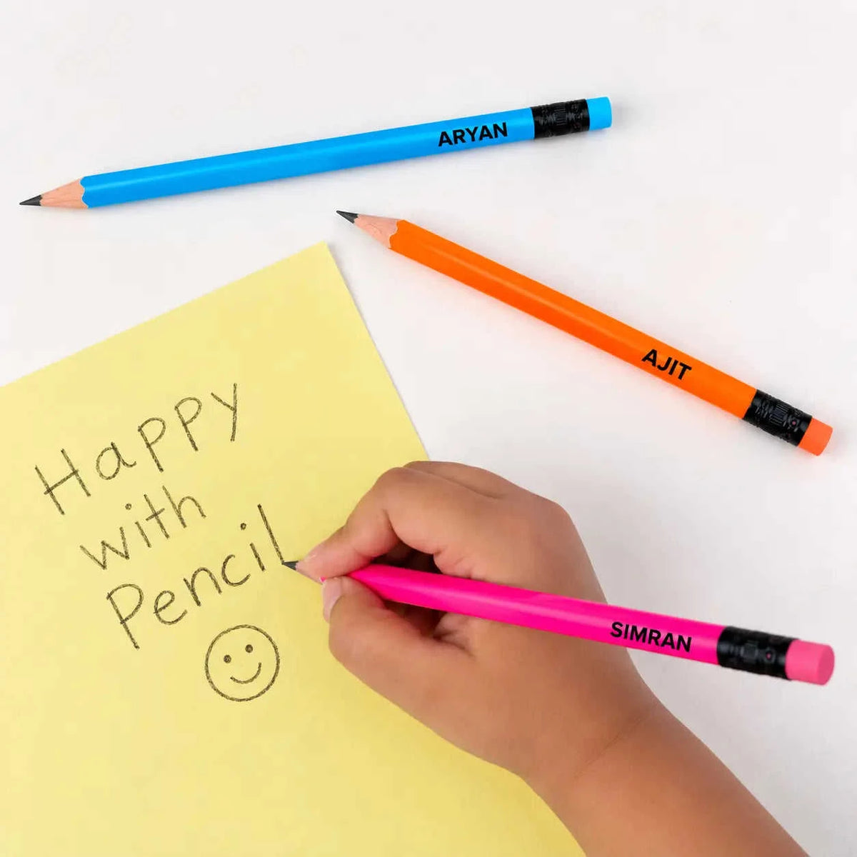 Personalised Neon Pencils with Names Swiftsoul