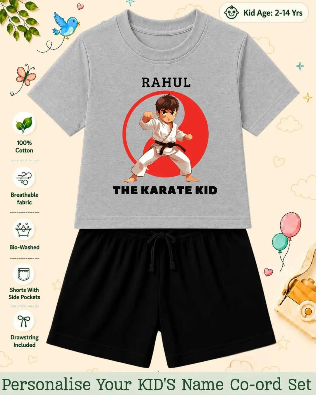 Pirates & Karate Theme Kid Co-ord Set Swiftsoul