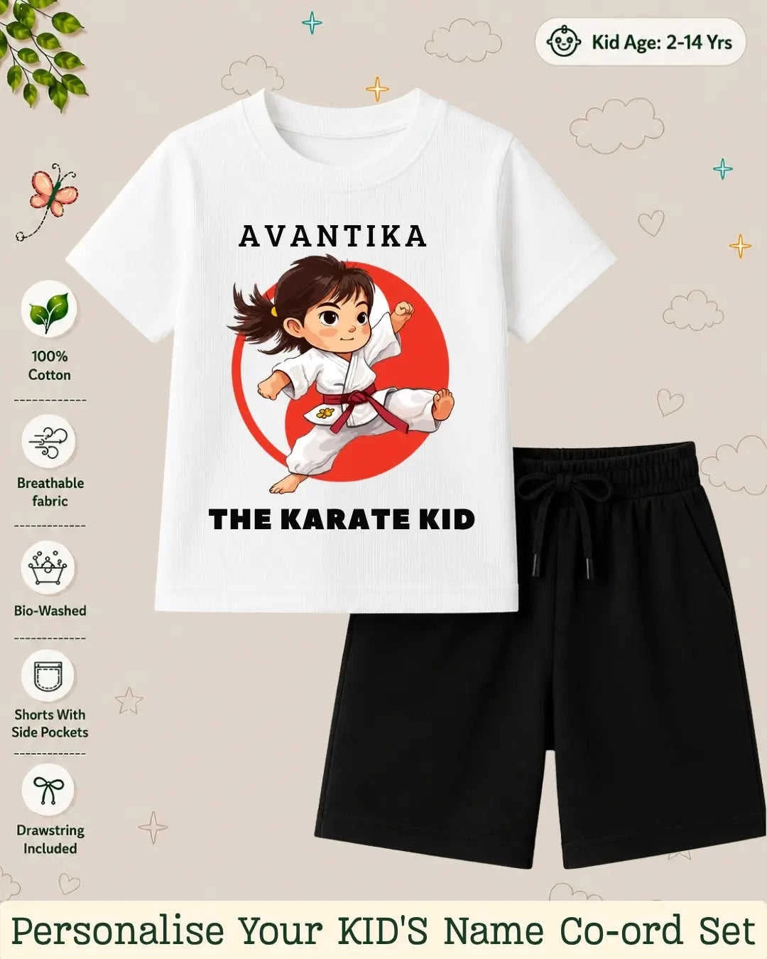 Pirates & Karate Theme Kid Co-ord Set Swiftsoul