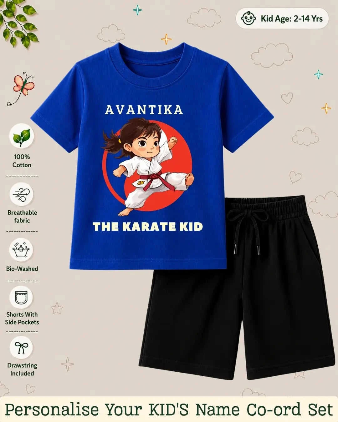 Pirates & Karate Theme Kid Co-ord Set Swiftsoul