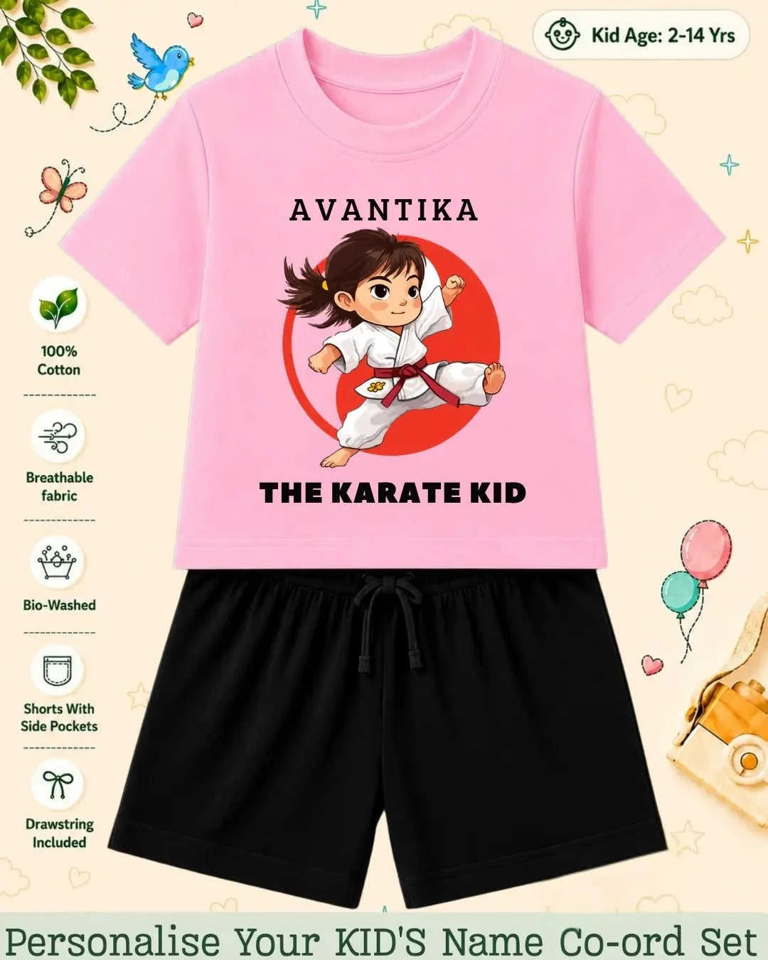 Pirates & Karate Theme Kid Co-ord Set Swiftsoul