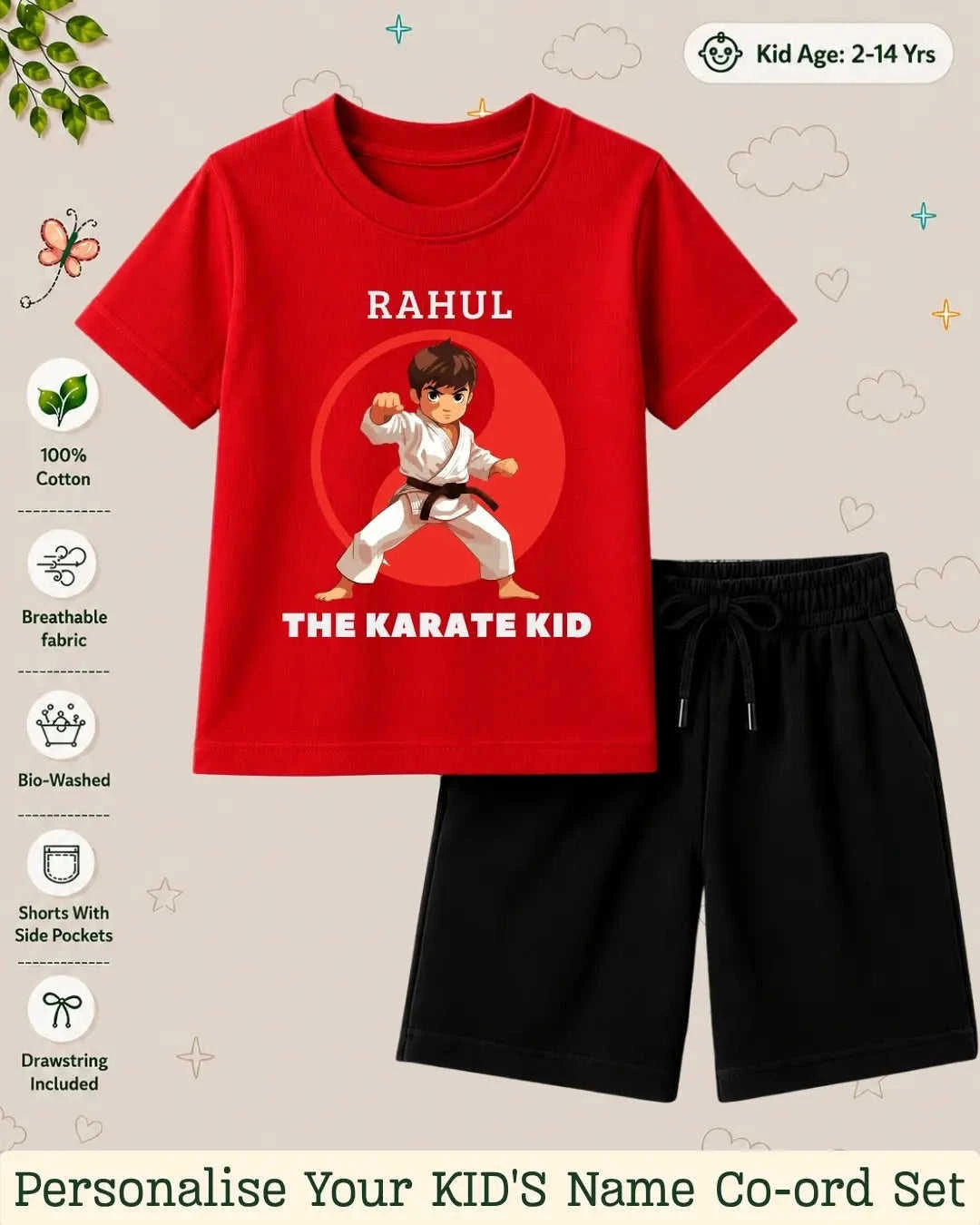 Pirates & Karate Theme Kid Co-ord Set Swiftsoul