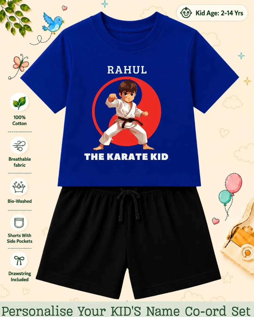 Pirates & Karate Theme Kid Co-ord Set Swiftsoul