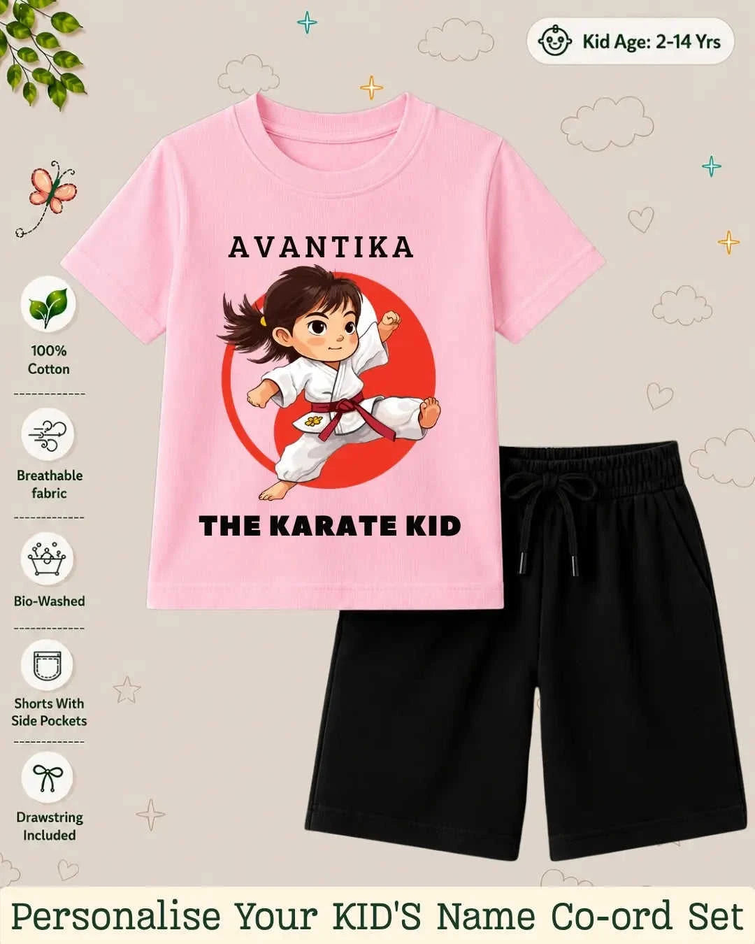 Pirates & Karate Theme Kid Co-ord Set Swiftsoul