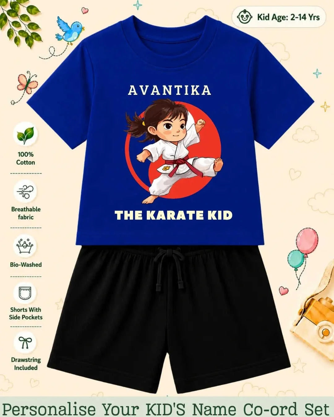 Pirates & Karate Theme Kid Co-ord Set Swiftsoul