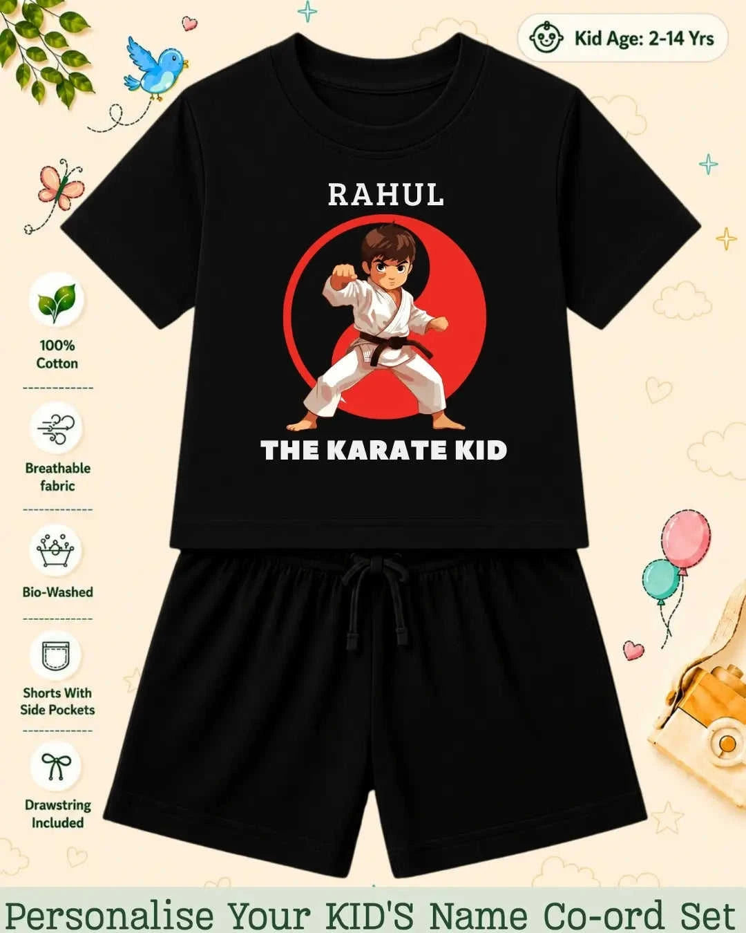 Pirates & Karate Theme Kid Co-ord Set Swiftsoul