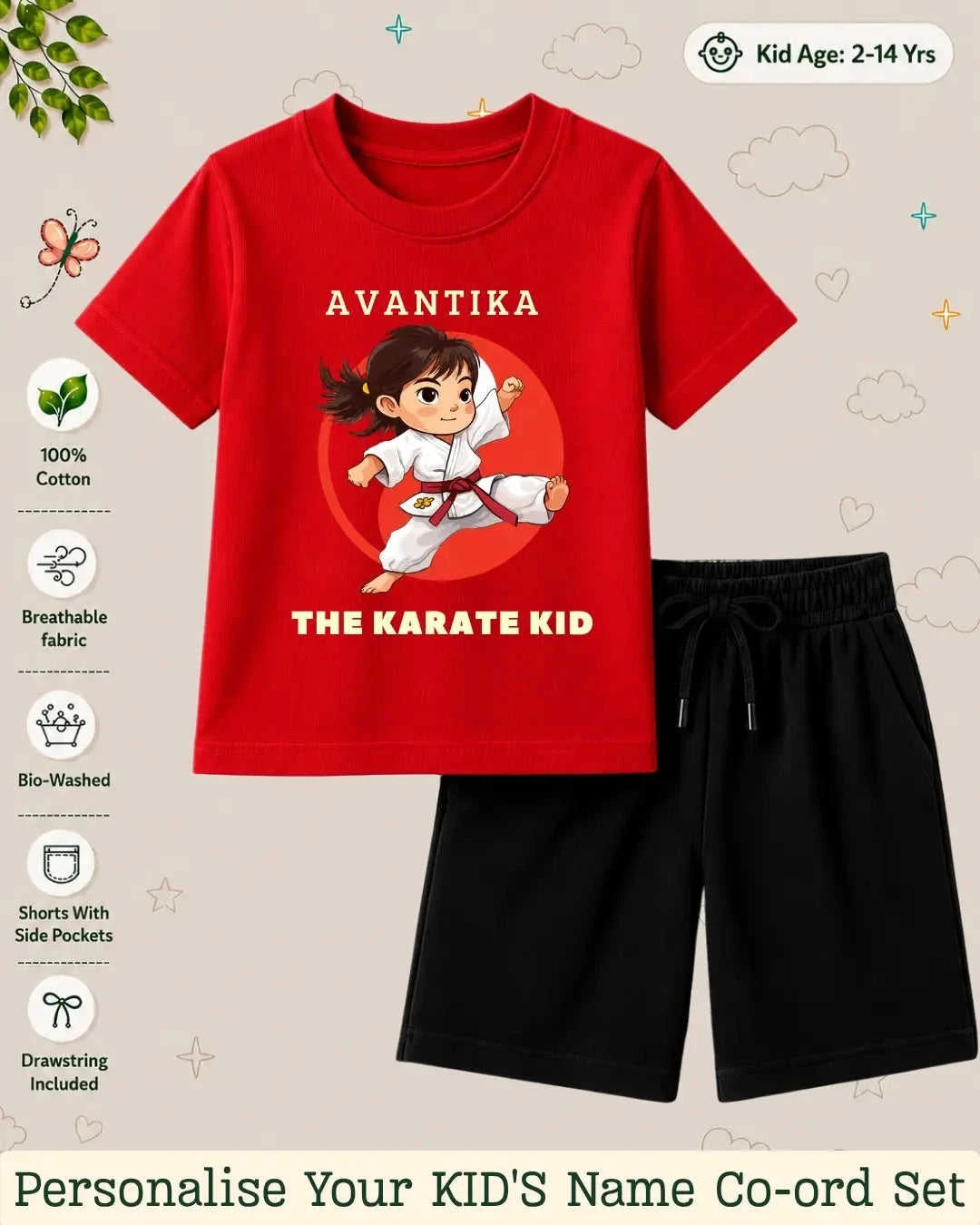 Pirates & Karate Theme Kid Co-ord Set Swiftsoul