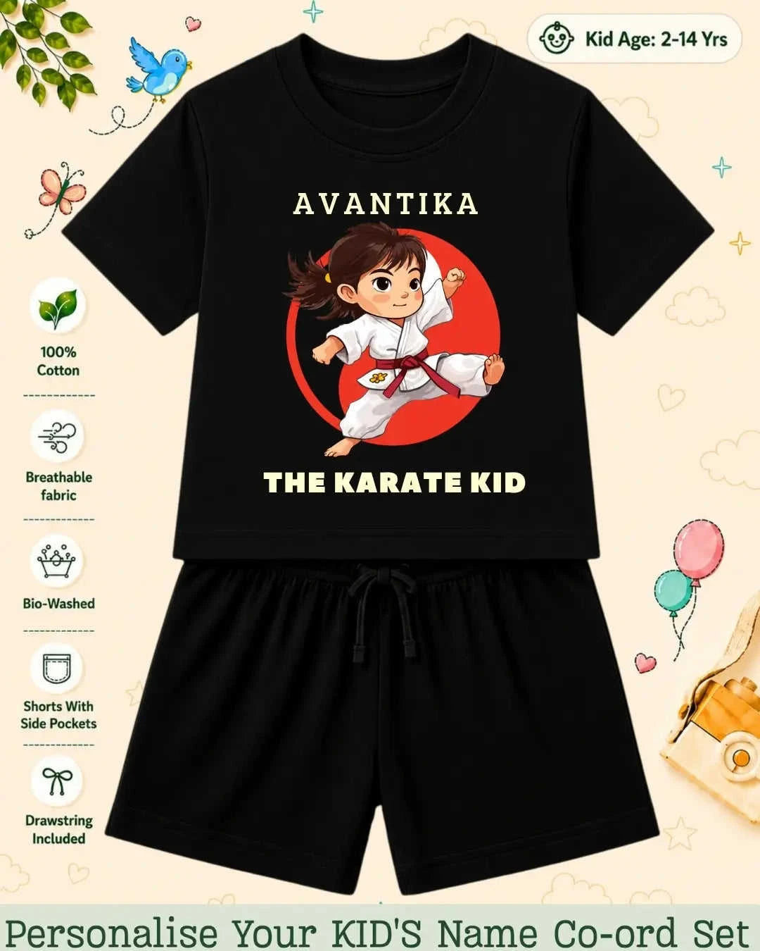 Pirates & Karate Theme Kid Co-ord Set Swiftsoul