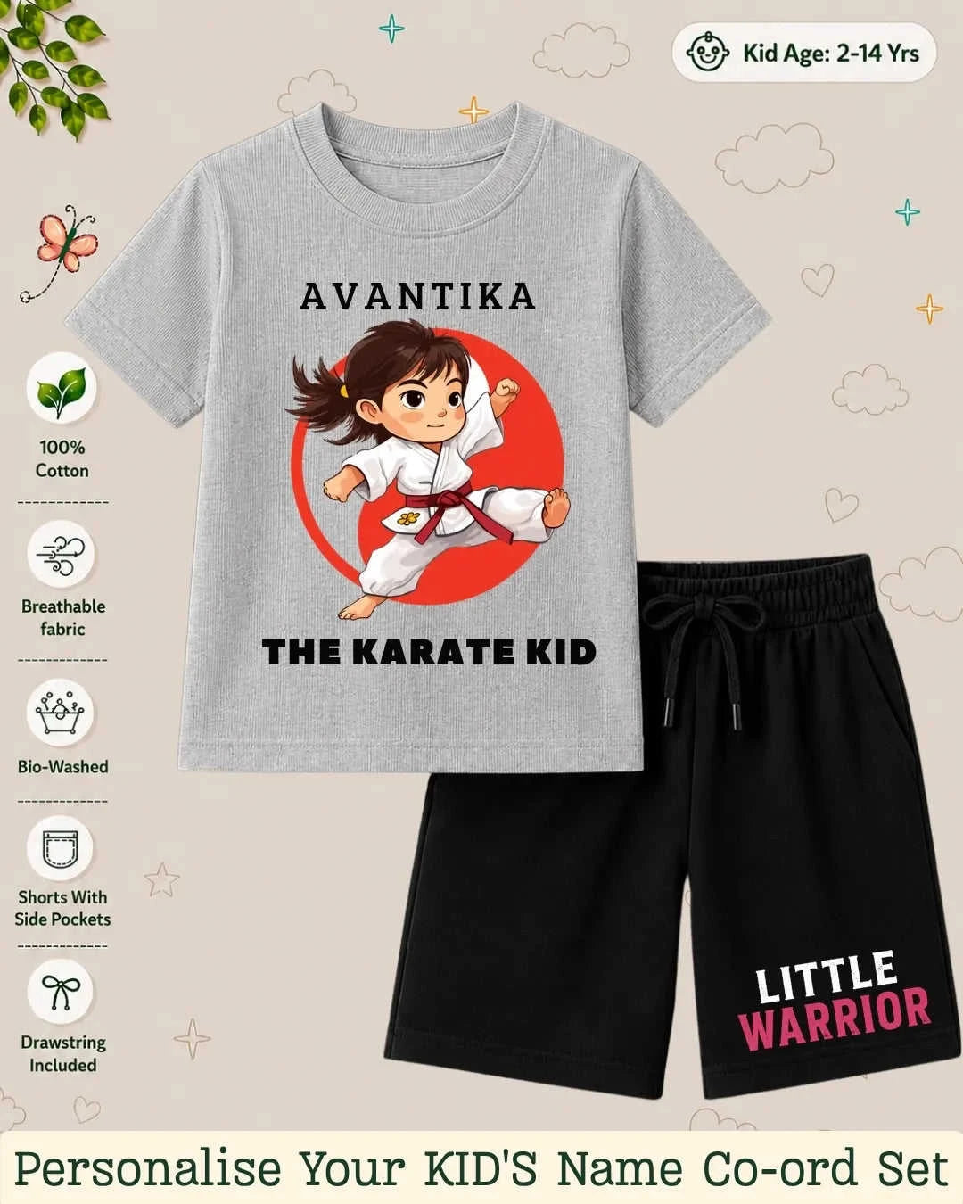Pirates & Karate Theme Kid's Co-ord Set Swiftsoul
