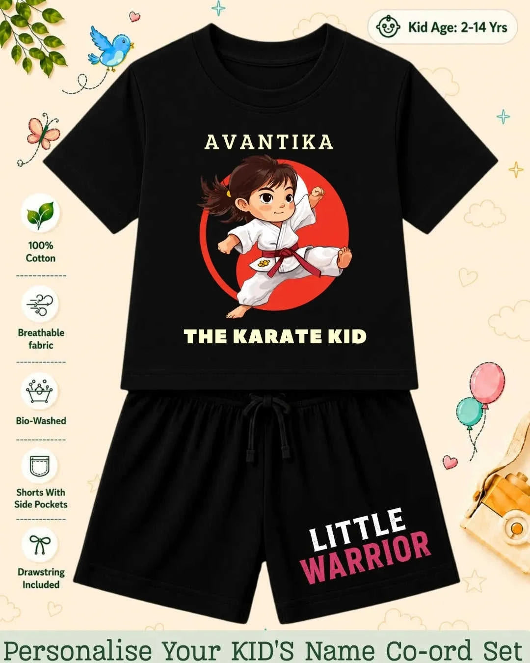Pirates & Karate Theme Kid's Co-ord Set Swiftsoul