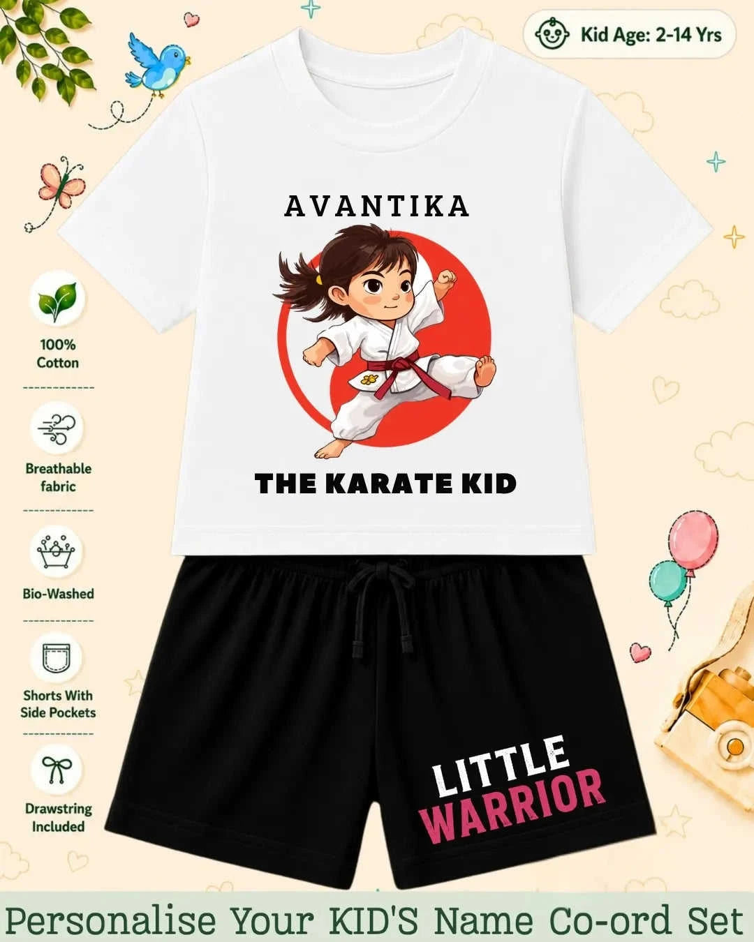 Pirates & Karate Theme Kid's Co-ord Set Swiftsoul