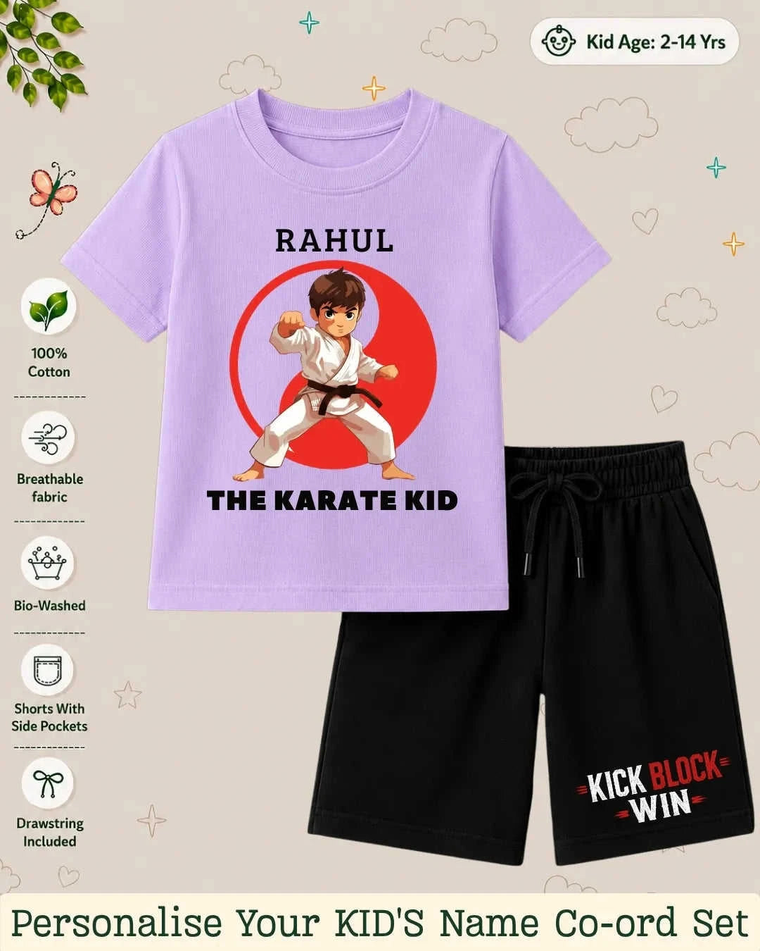 Pirates & Karate Theme Kid's Co-ord Set Swiftsoul