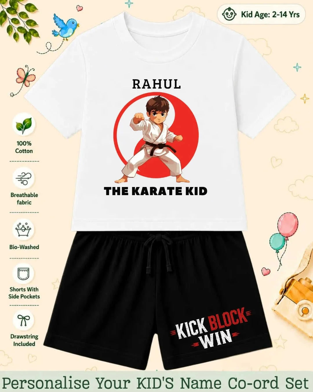 Pirates & Karate Theme Kid's Co-ord Set Swiftsoul