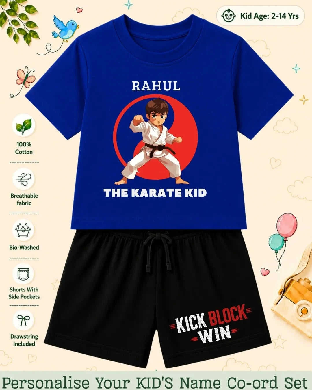 Pirates & Karate Theme Kid's Co-ord Set Swiftsoul
