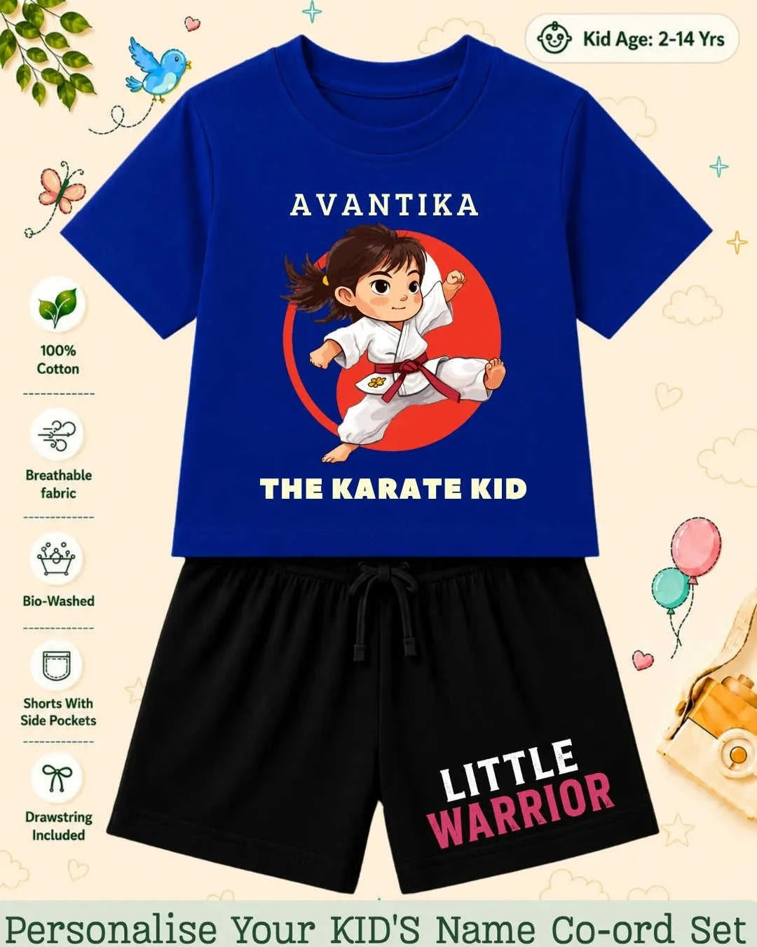 Pirates & Karate Theme Kid's Co-ord Set Swiftsoul