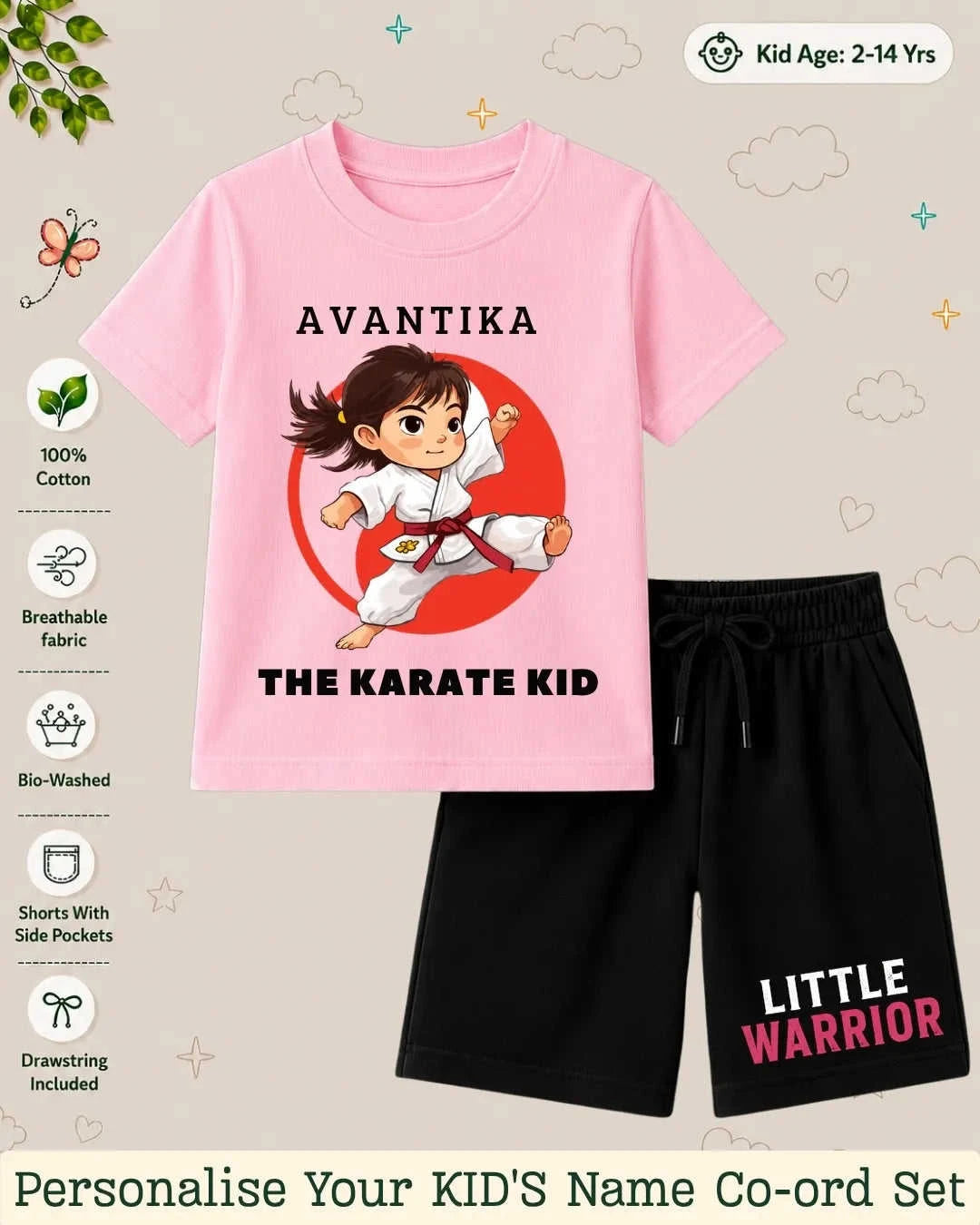 Pirates & Karate Theme Kid's Co-ord Set Swiftsoul