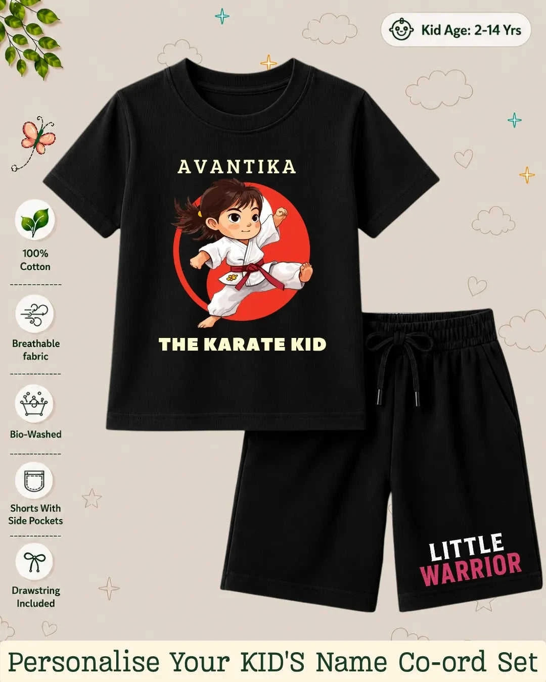 Pirates & Karate Theme Kid's Co-ord Set Swiftsoul
