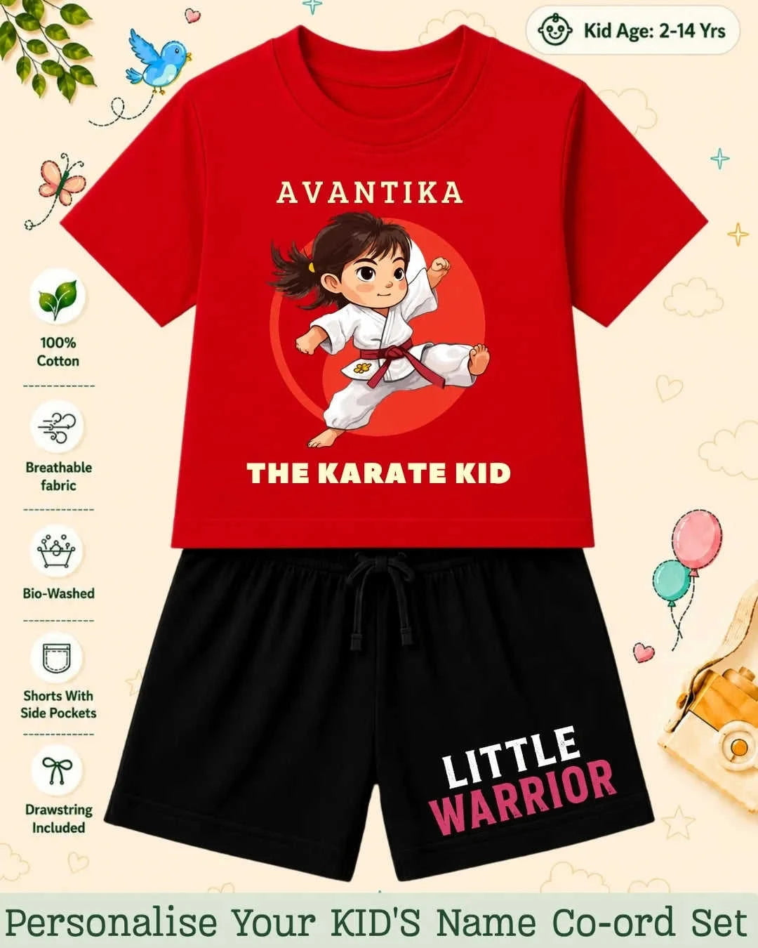 Pirates & Karate Theme Kid's Co-ord Set Swiftsoul
