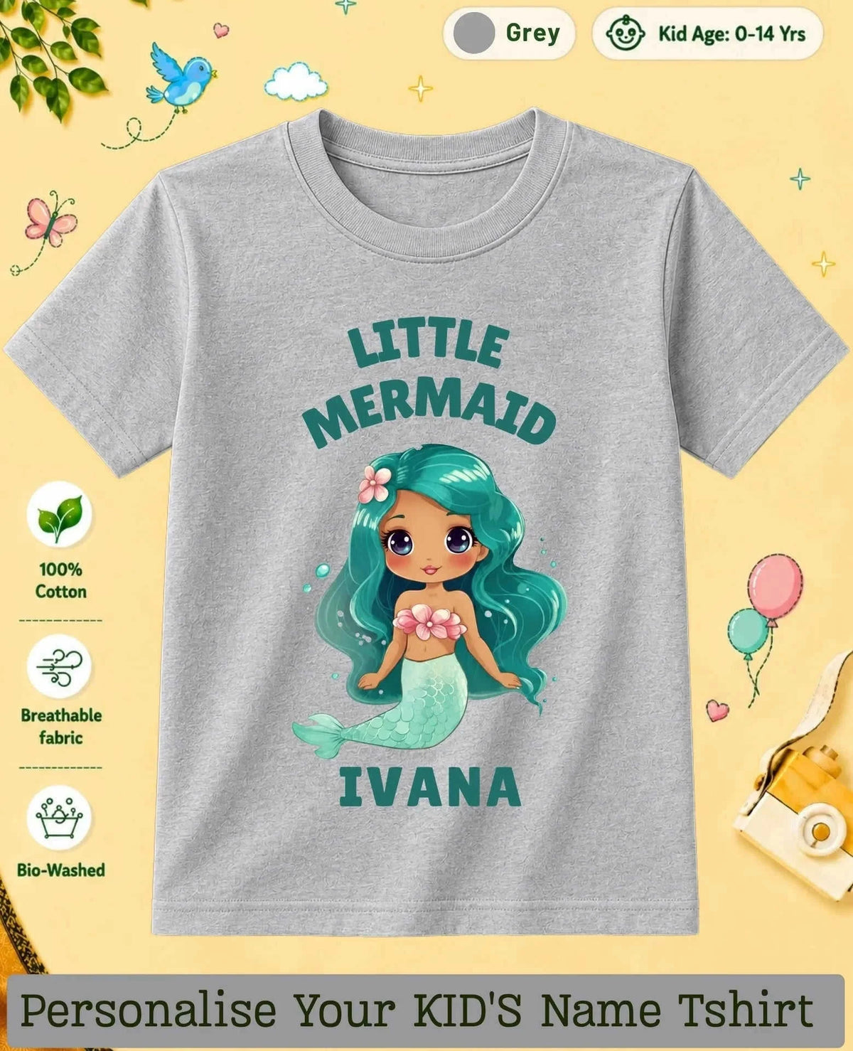 Princess Custom Kid Cotton Tshirt Swiftsoul