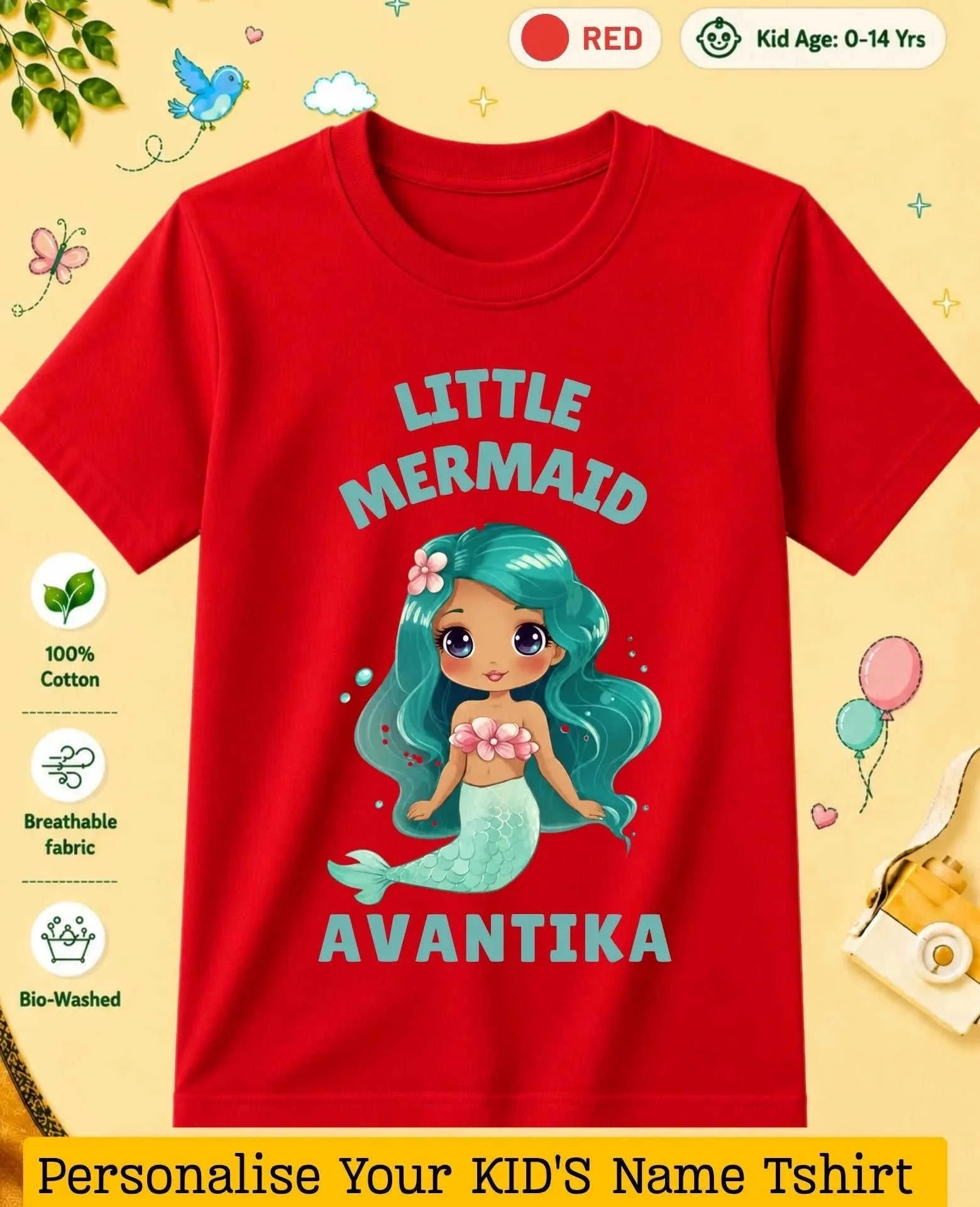 Princess Custom Kid Cotton Tshirt Swiftsoul
