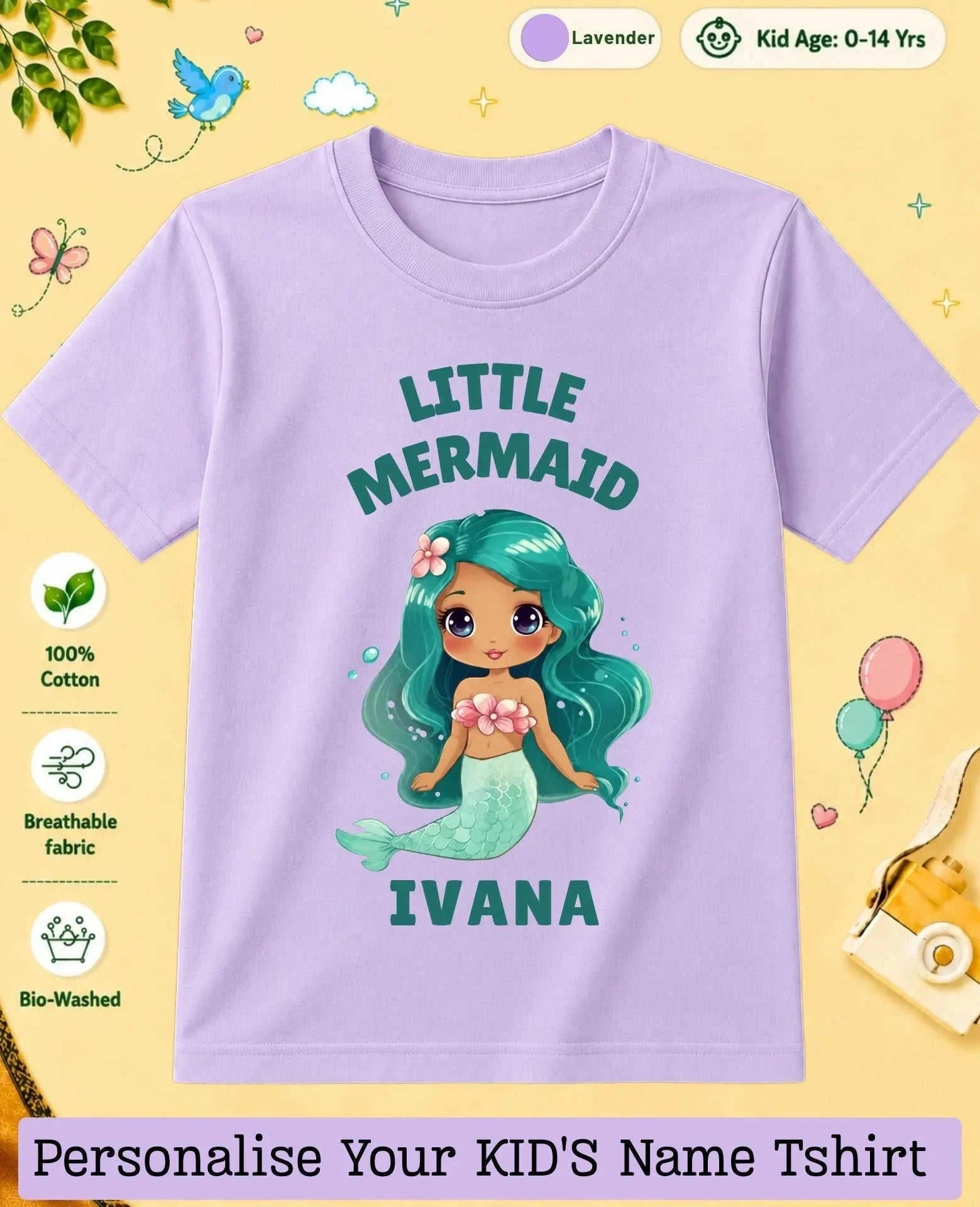 Princess Custom Kid Cotton Tshirt Swiftsoul