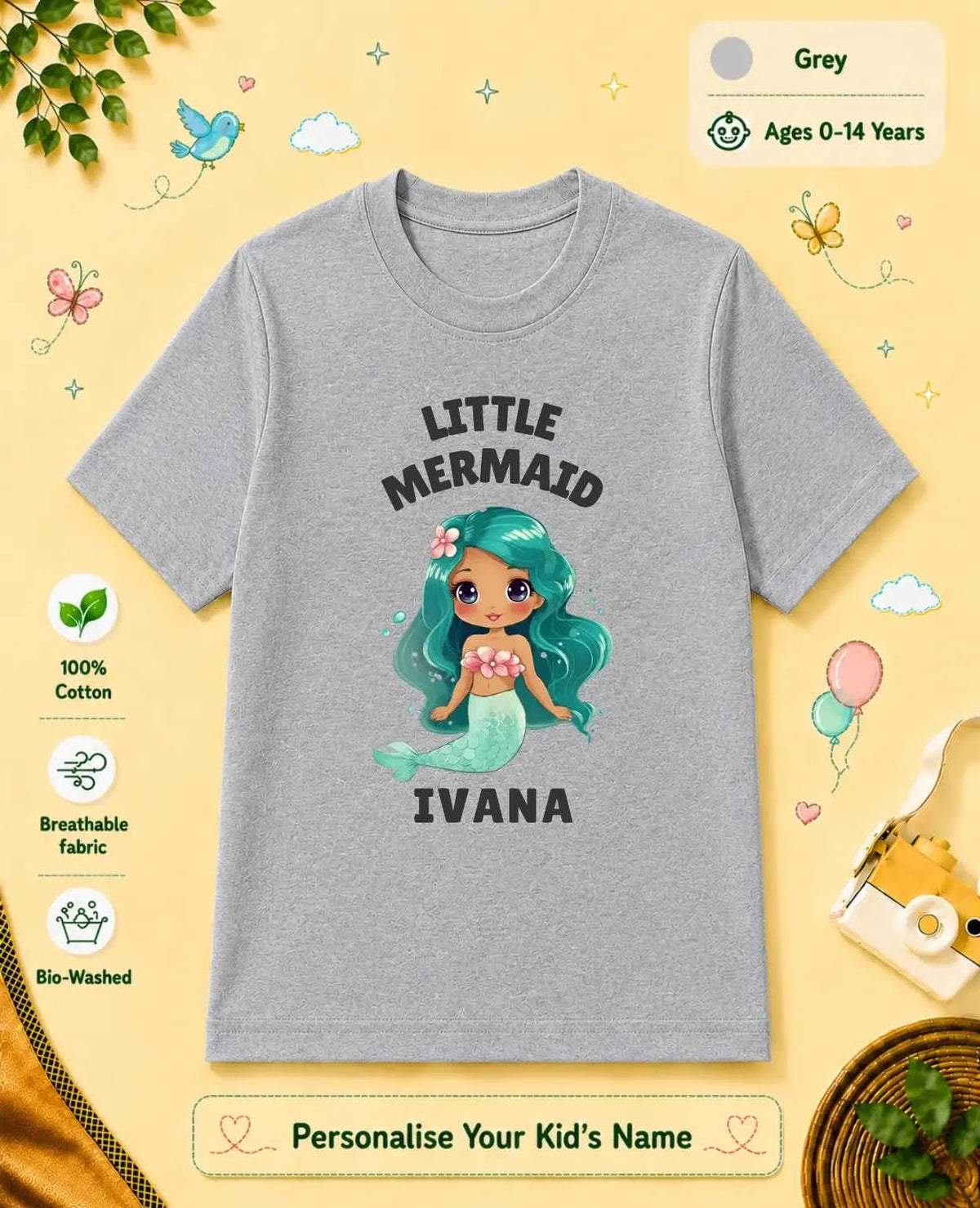 Princess Custom Kid Cotton Tshirt Swiftsoul