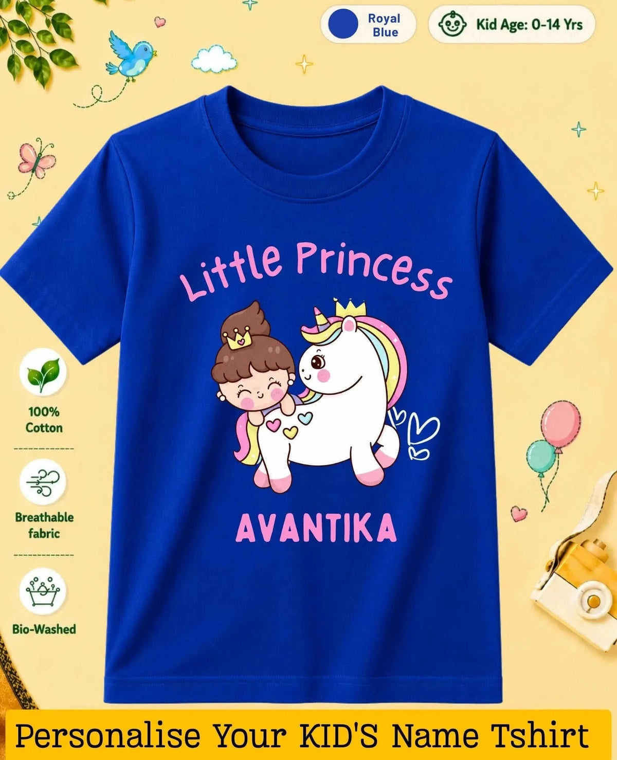 Princess Custom Kid Cotton Tshirt Swiftsoul