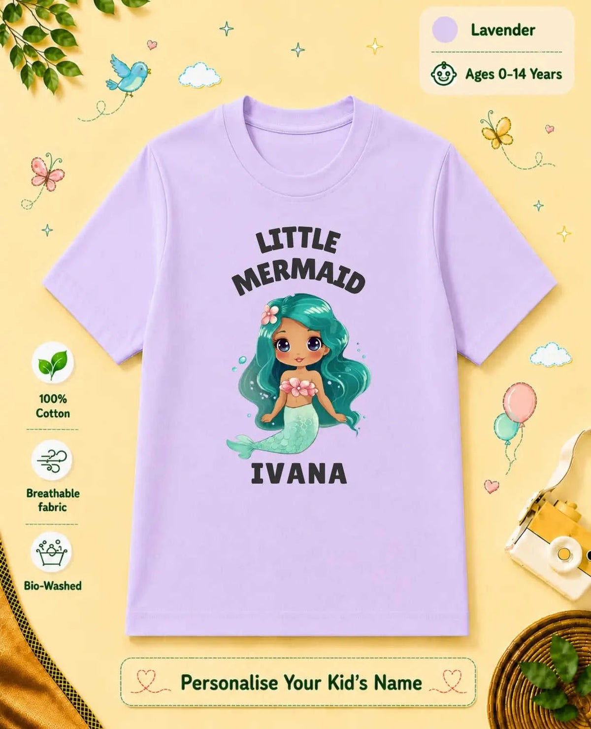 Princess Custom Kid Cotton Tshirt Swiftsoul
