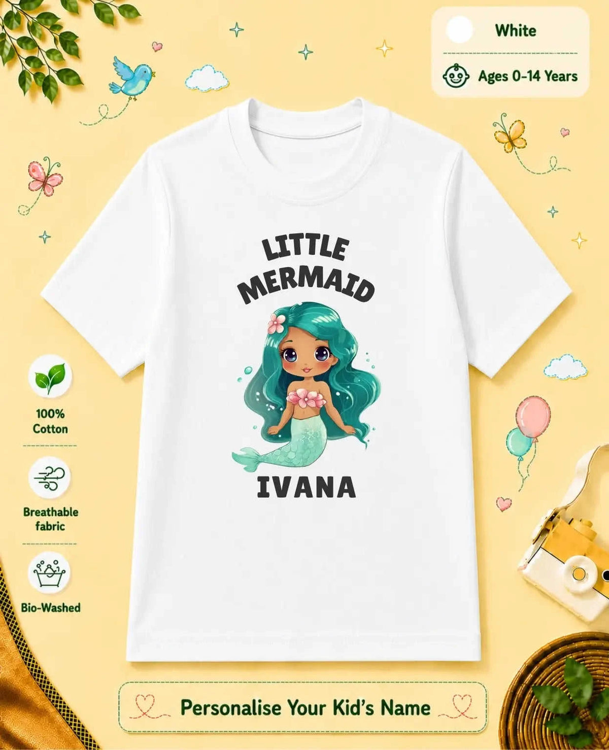 Princess Custom Kid Cotton Tshirt Swiftsoul