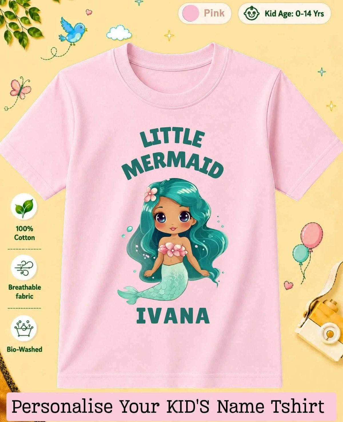 Princess Custom Kid Cotton Tshirt Swiftsoul