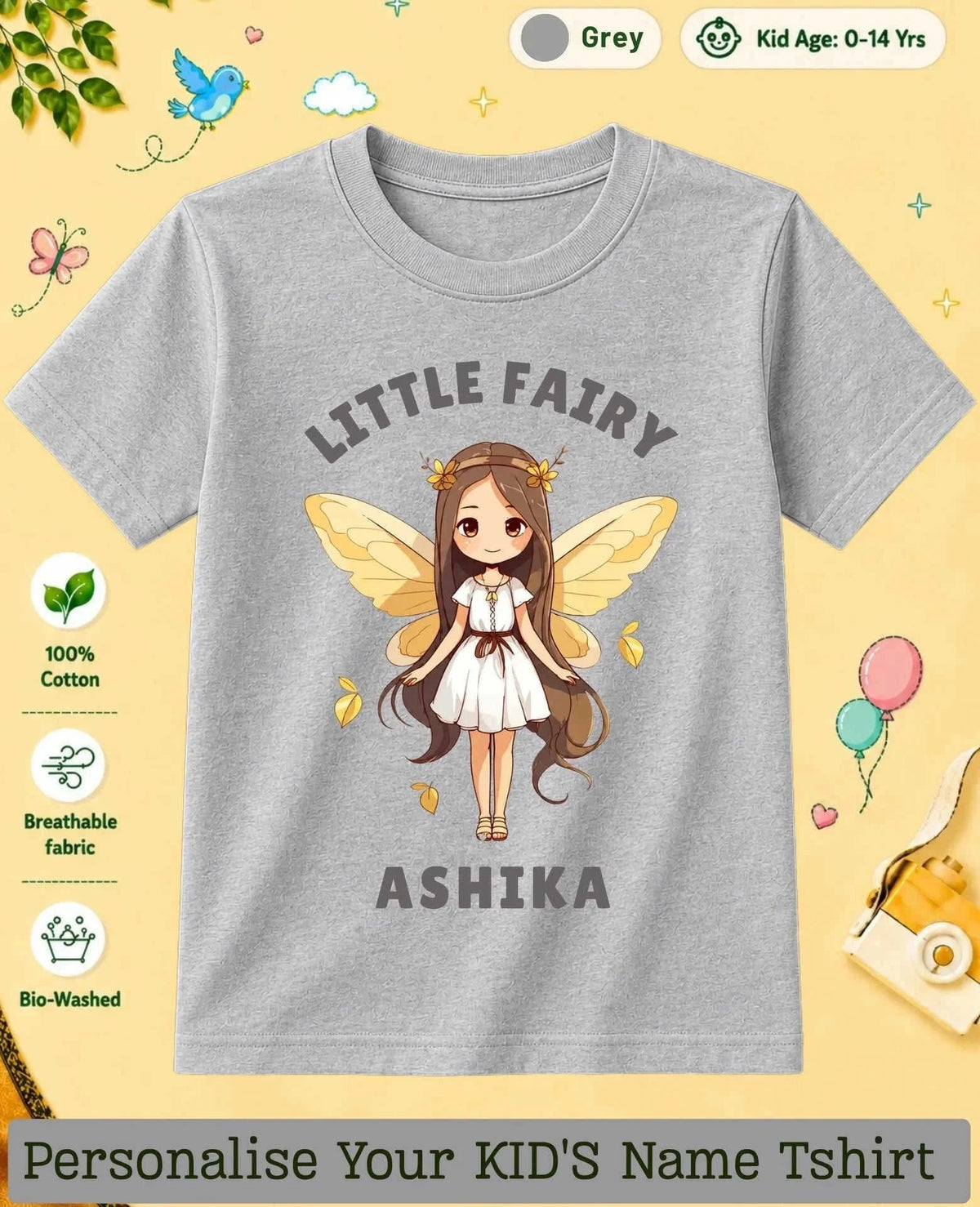 Princess Custom Kid Cotton Tshirt Swiftsoul
