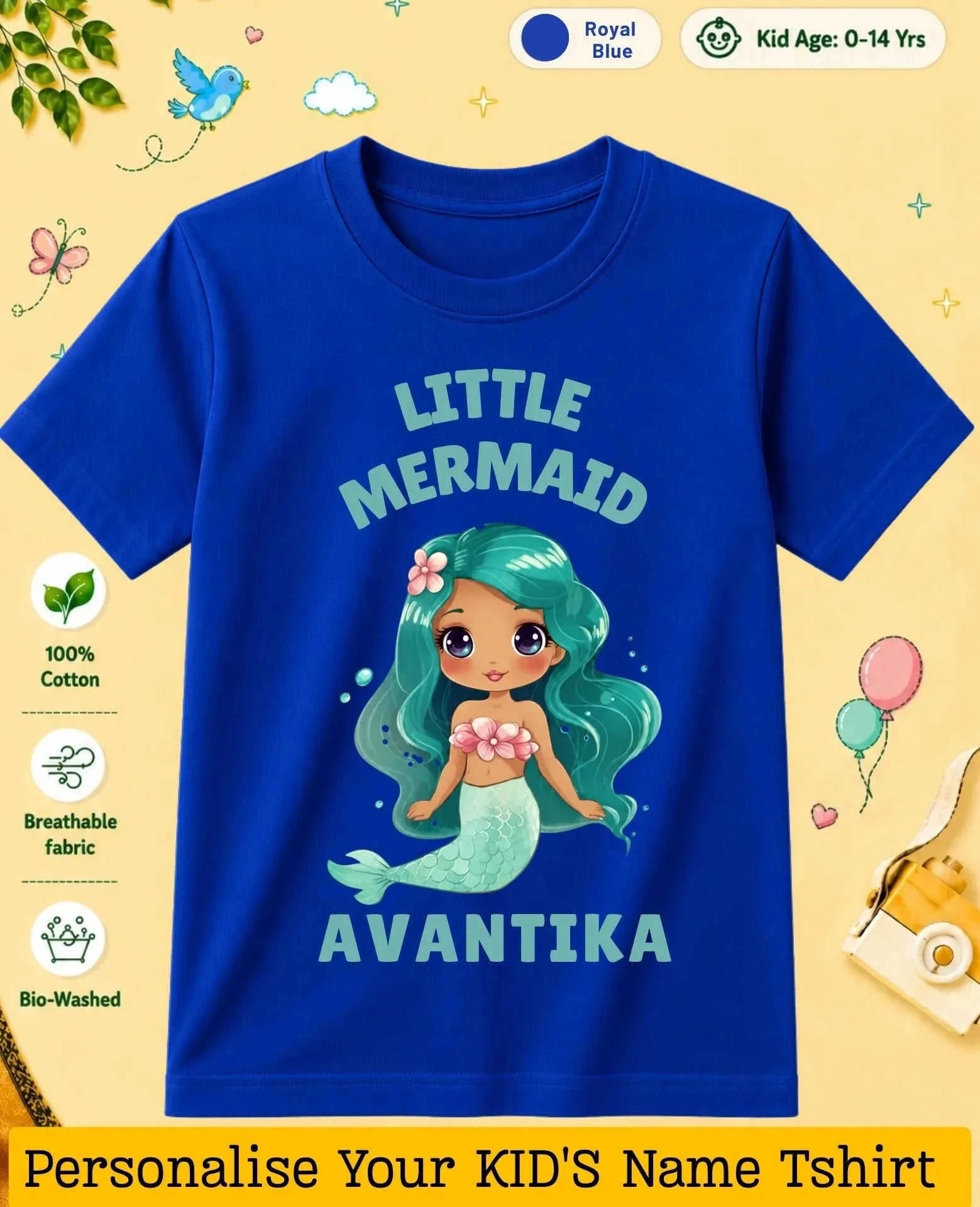Princess Custom Kid Cotton Tshirt Swiftsoul