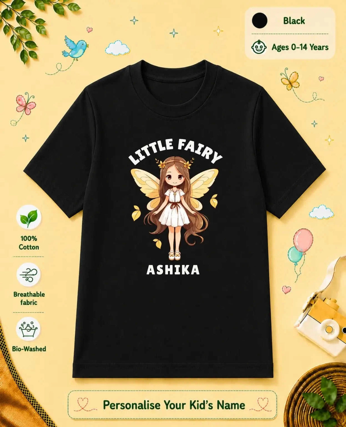 Princess Custom Kid Cotton Tshirt Swiftsoul