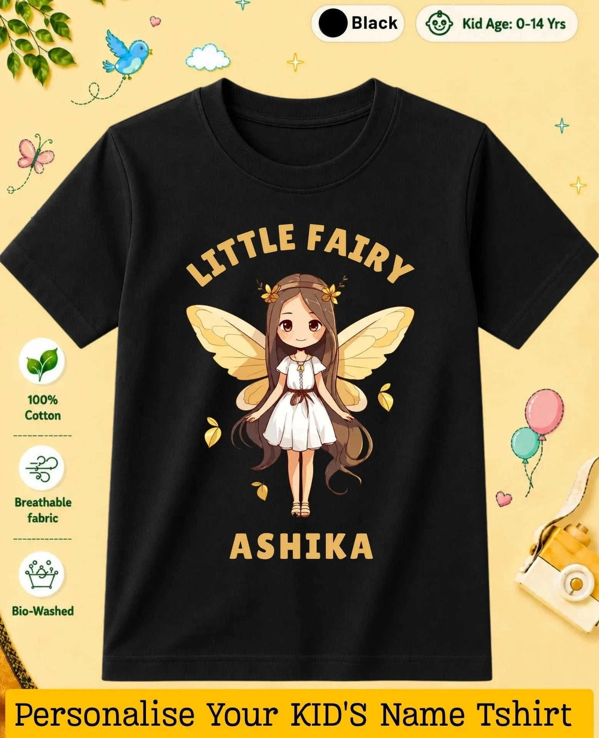 Princess Custom Kid Cotton Tshirt Swiftsoul