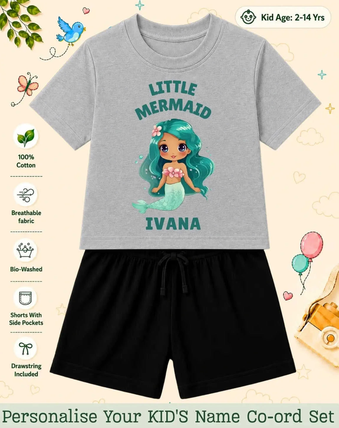Princess Kid Custom Co-ord Set. Swiftsoul