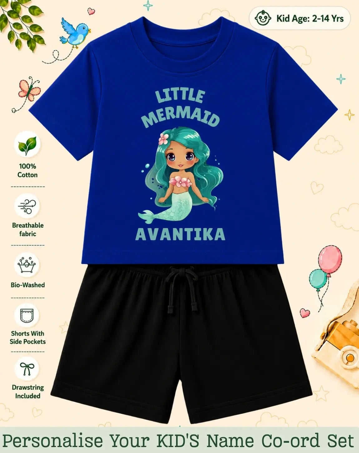 Princess Kid Custom Co-ord Set. Swiftsoul
