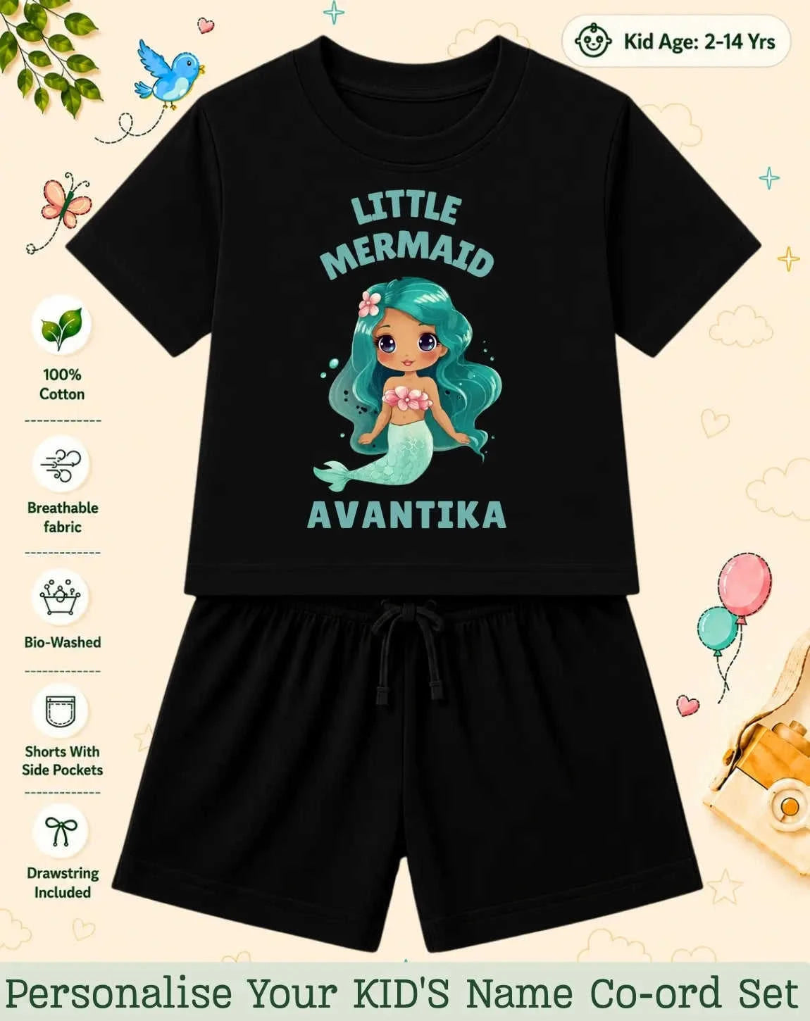 Princess Kid Custom Co-ord Set. Swiftsoul