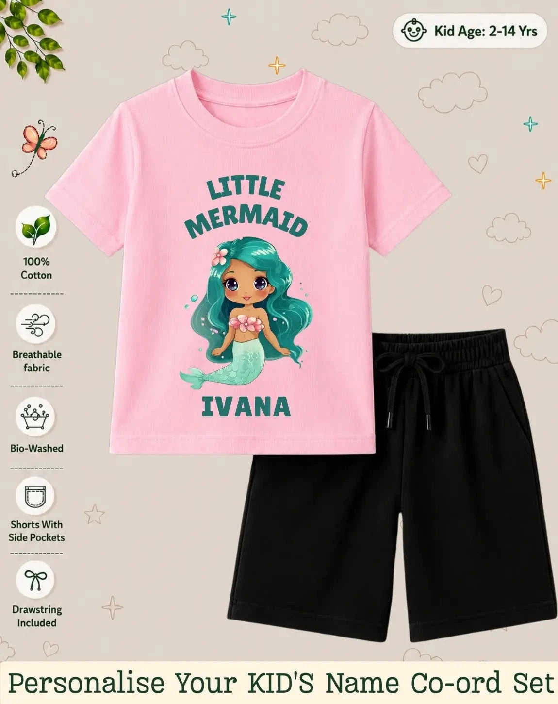 Princess Kid Custom Co-ord Set. Swiftsoul