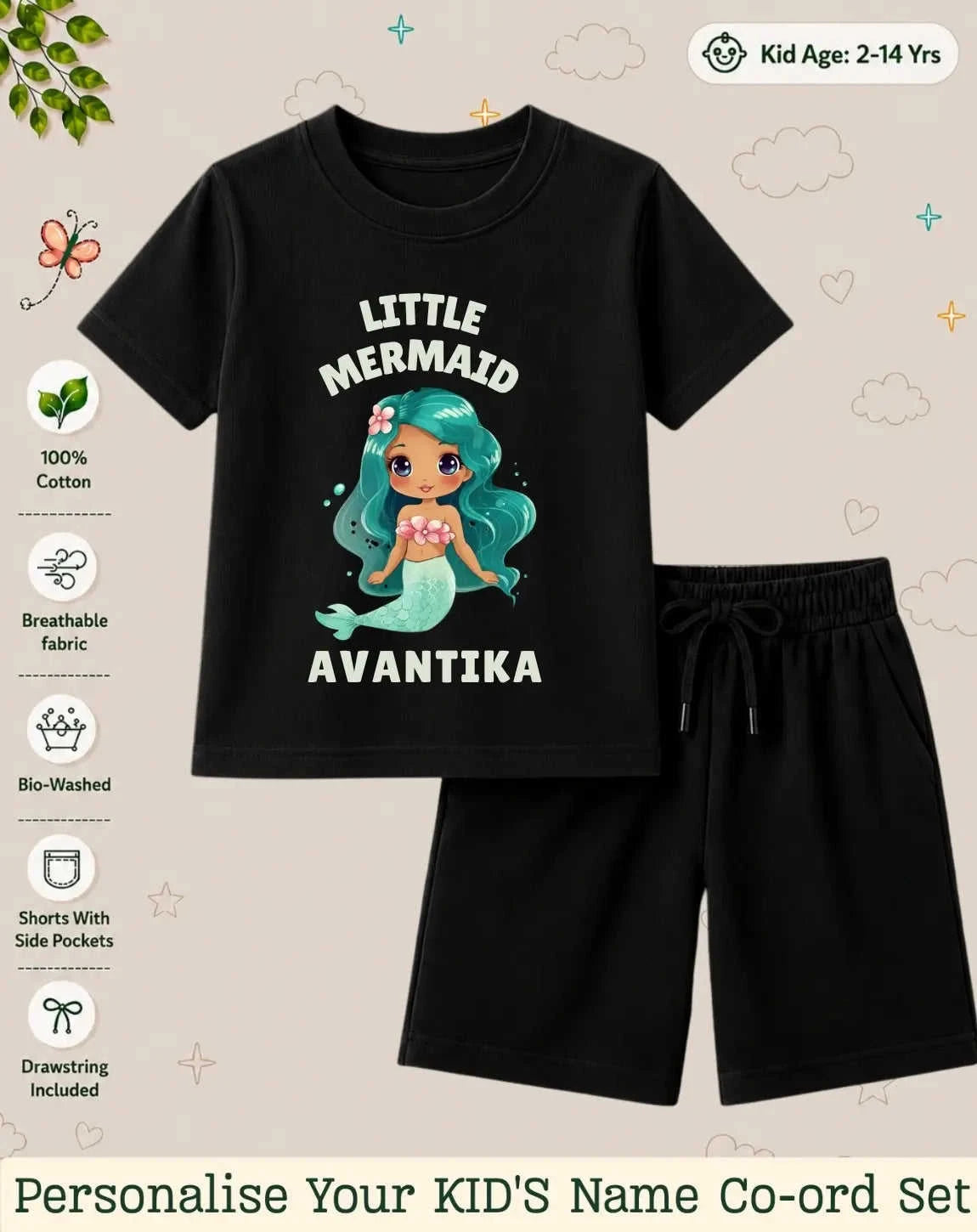 Princess Kid Custom Co-ord Set. Swiftsoul