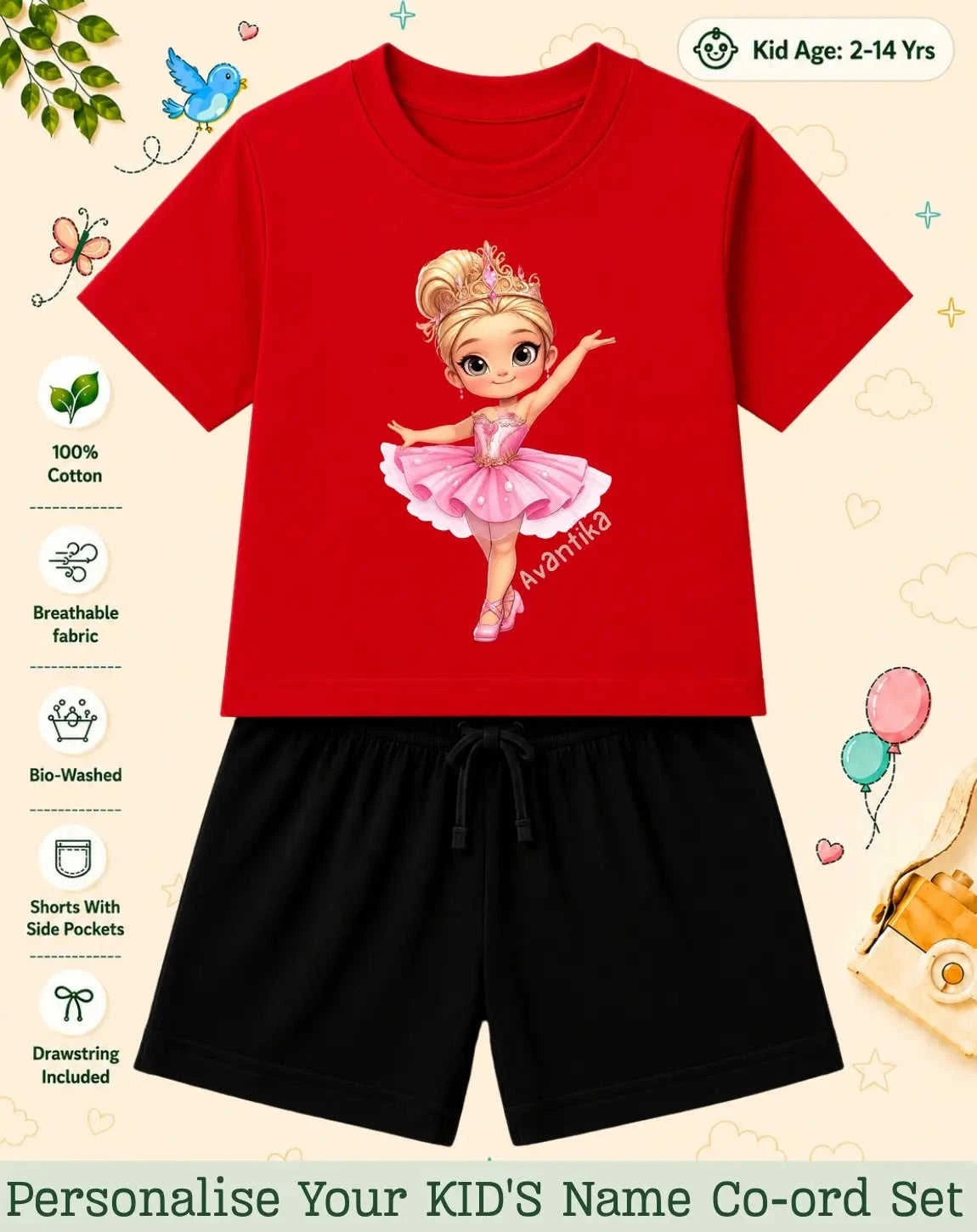 Princess Kid Custom Co-ord Set. Swiftsoul