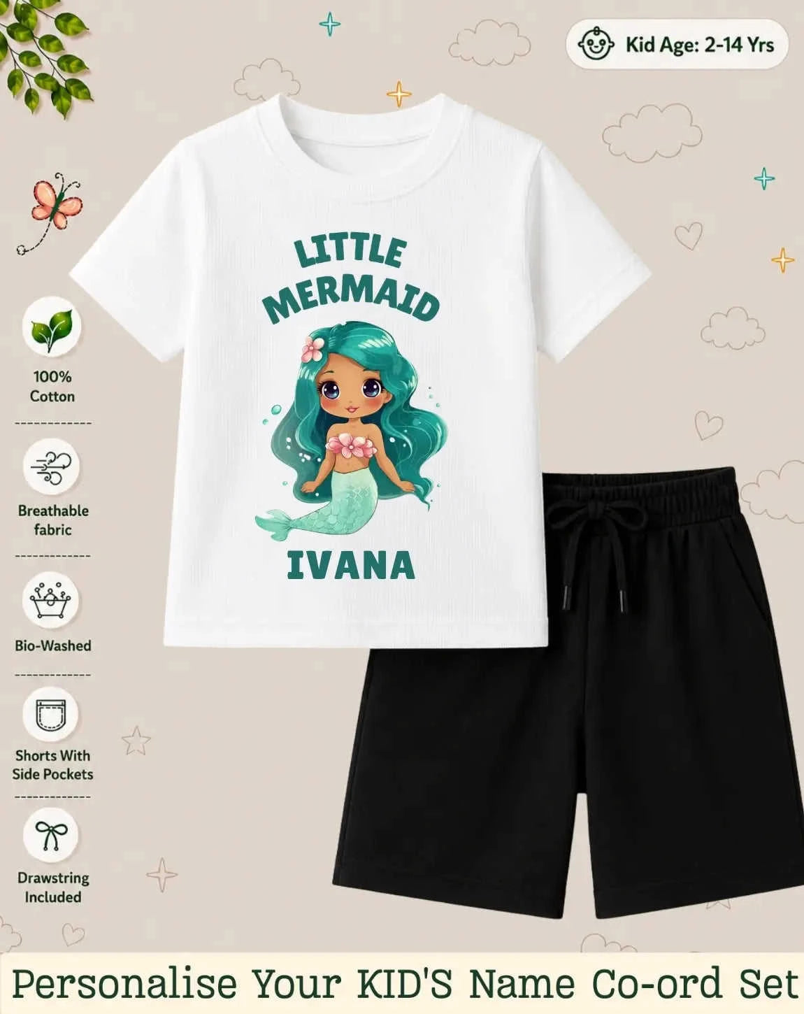 Princess Kid Custom Co-ord Set. Swiftsoul