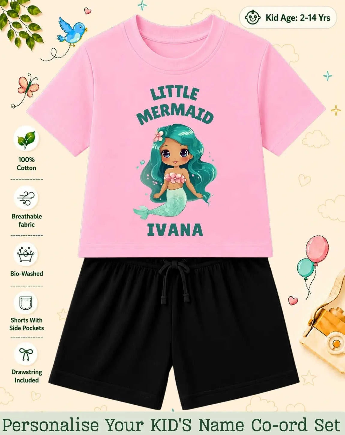 Princess Kid Custom Co-ord Set. Swiftsoul
