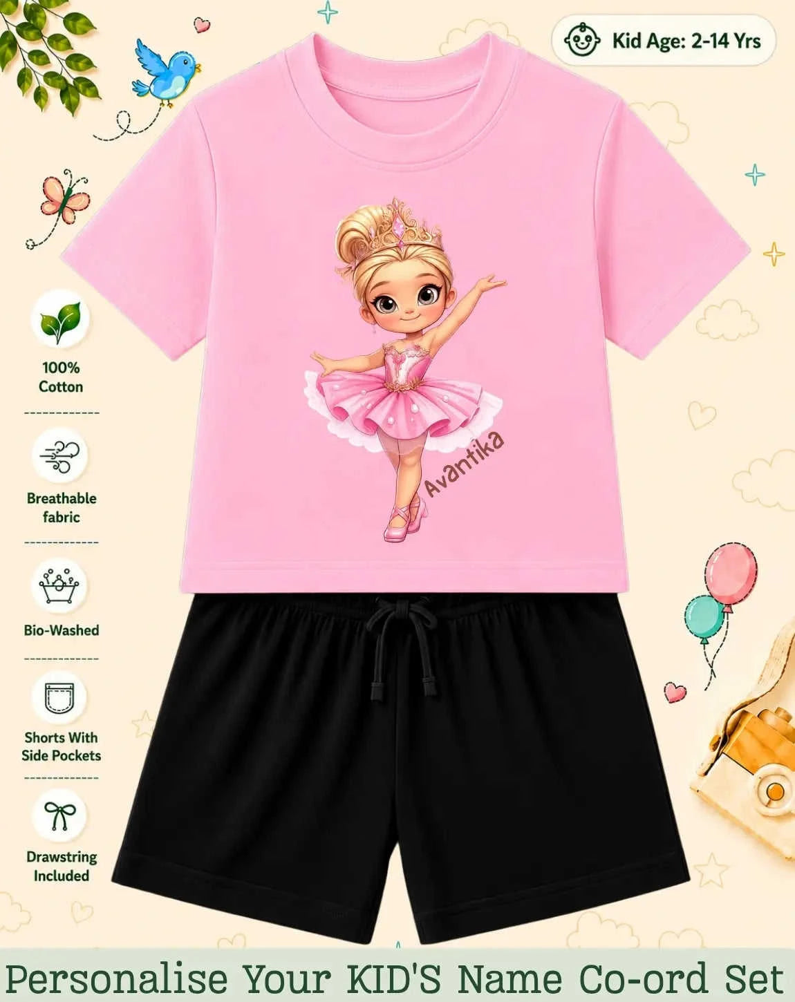 Princess Kid Custom Co-ord Set. Swiftsoul