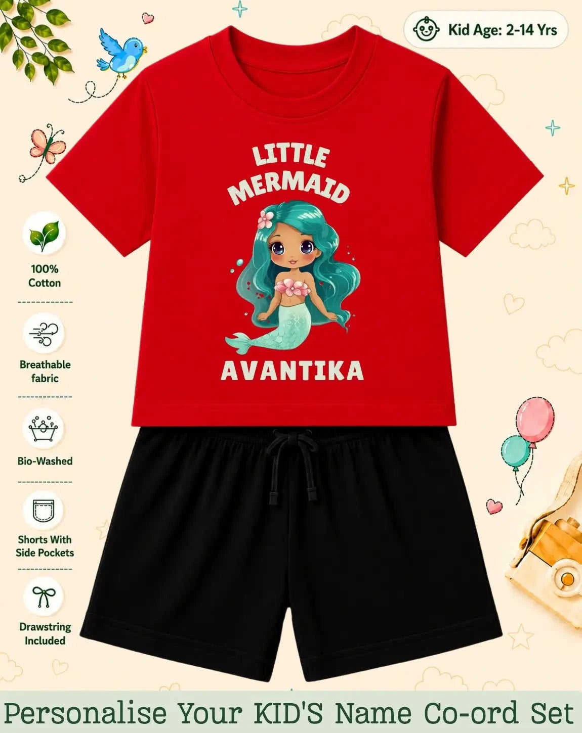 Princess Kid Custom Co-ord Set. Swiftsoul