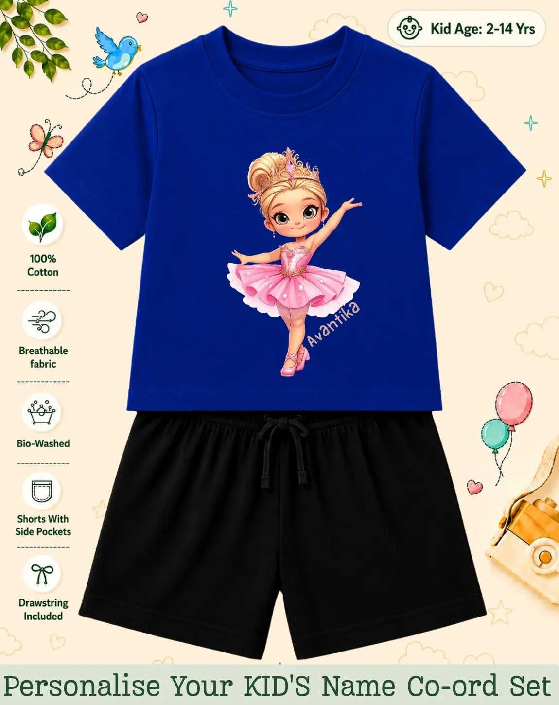 Princess Kid Custom Co-ord Set. Swiftsoul