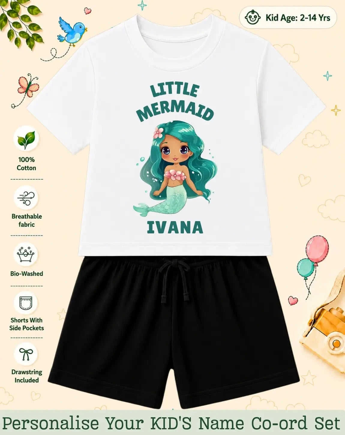 Princess Kid Custom Co-ord Set. Swiftsoul