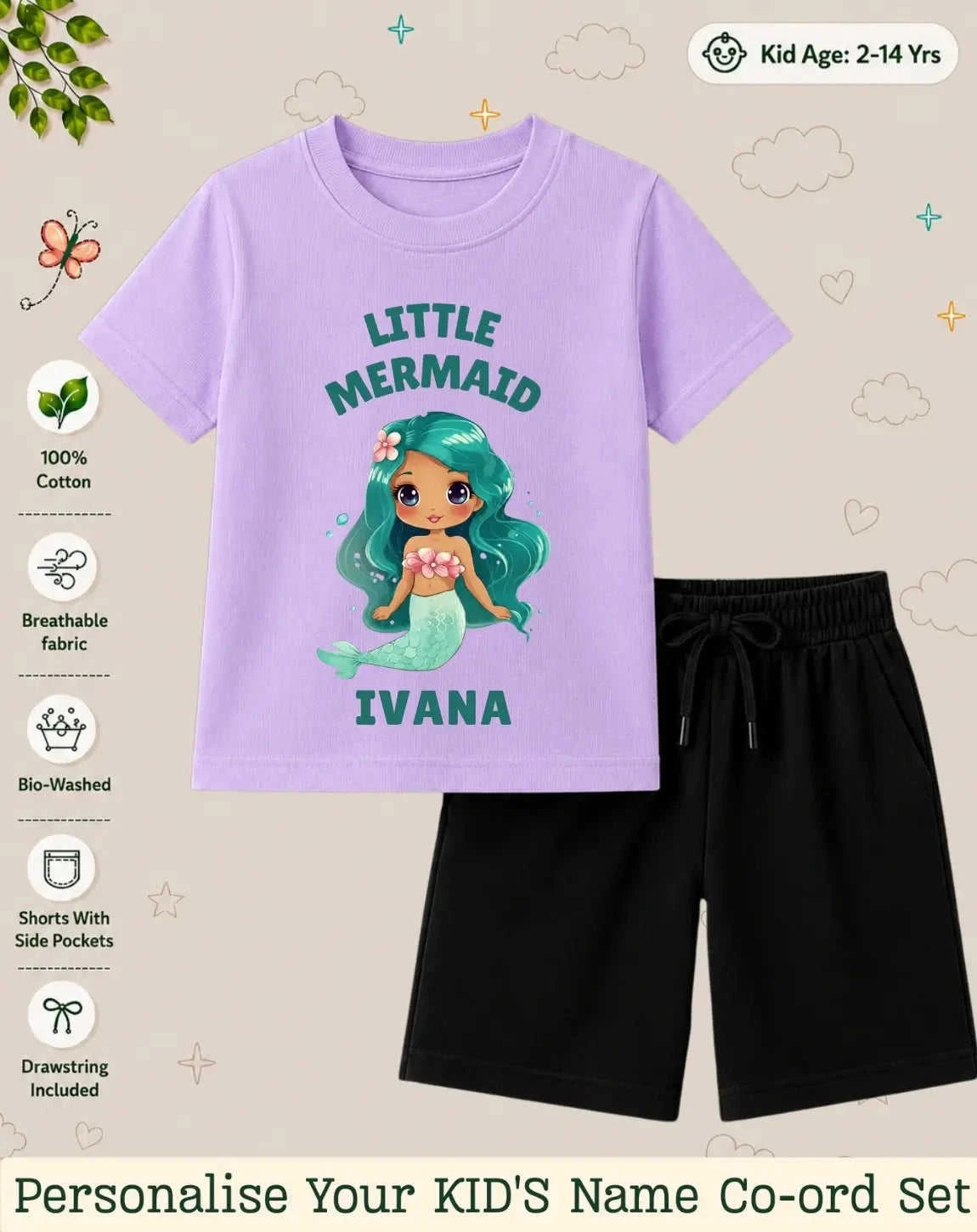 Princess Kid Custom Co-ord Set. Swiftsoul