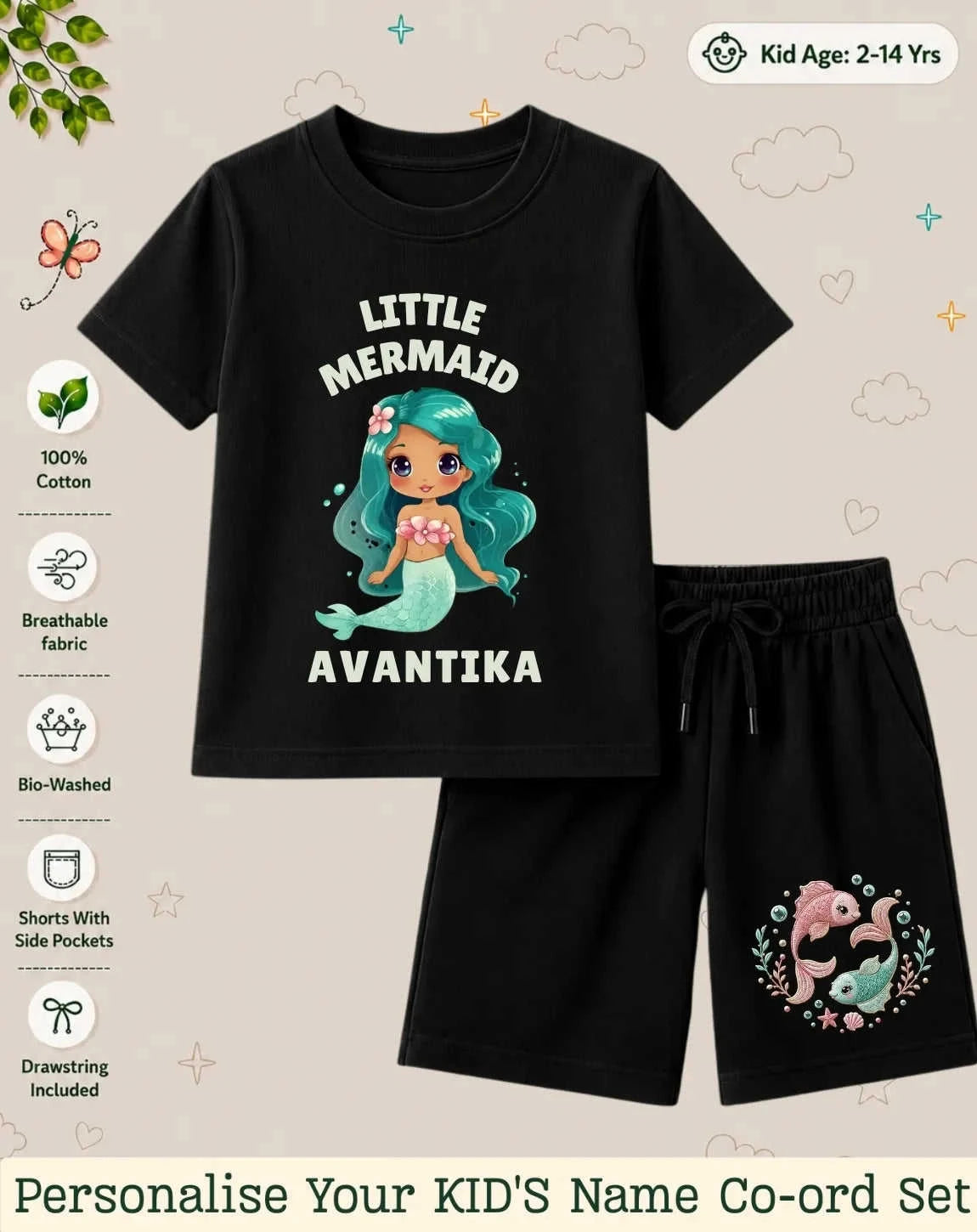 Princess Kid's Custom Co-ord Set. Swiftsoul